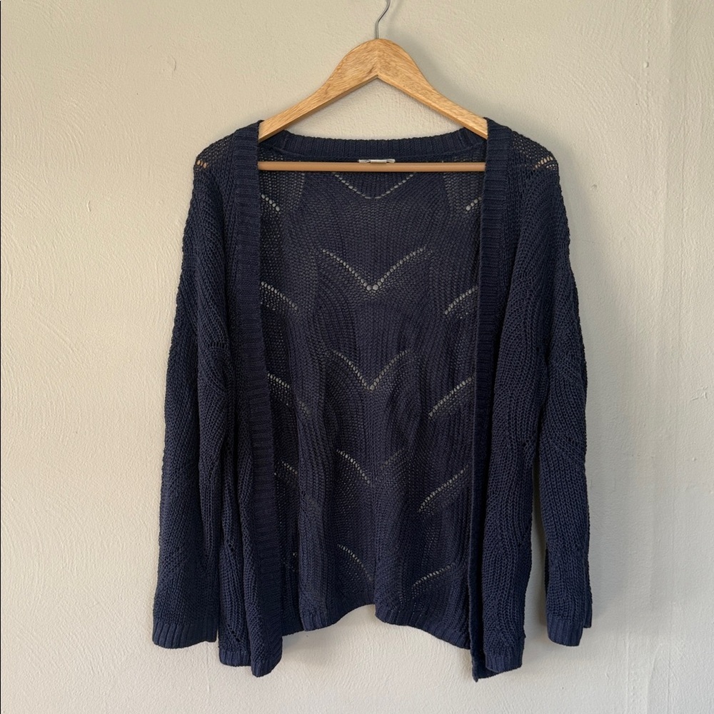 Sundance Midnight Blue Open-Front Cardigan small